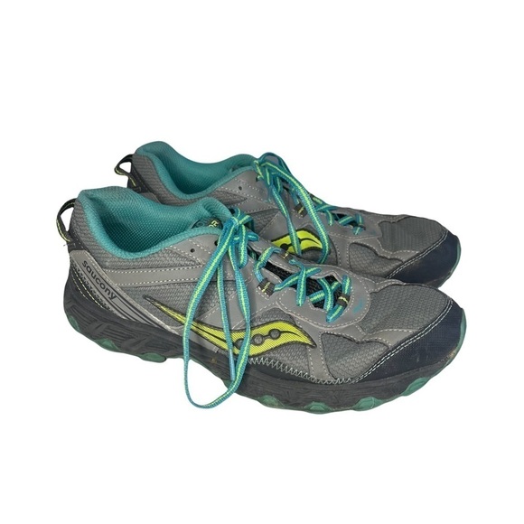 Saucony Raptor TR 2 Gray Green Lace Up Running Shoes Size 10.5 - Picture 1 of 8